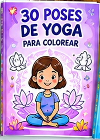 Portada: 30 posturas de yoga para colorear